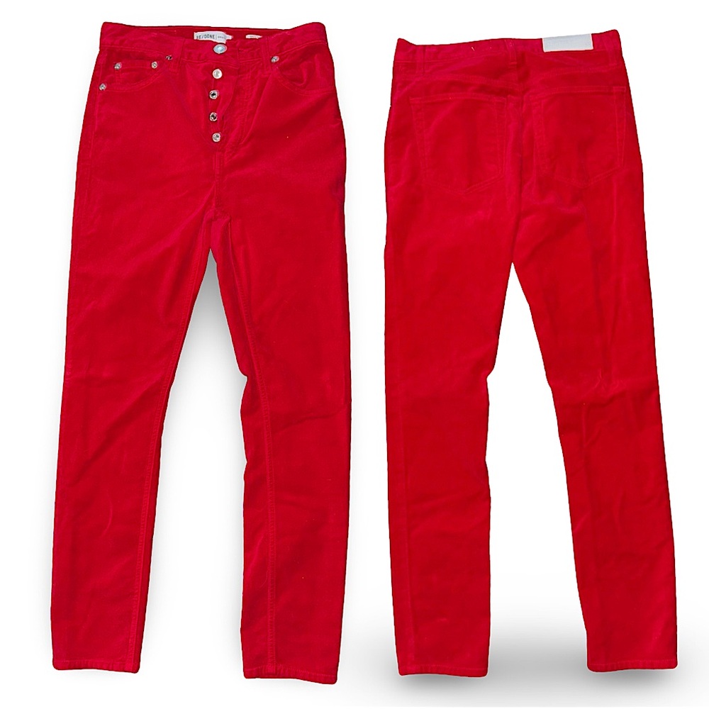 RE/DONE Originals Made in USA Red Corduroy Pant - Picture 1 of 8